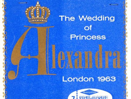 Wedding Princess Alexandra - Special Envelope 1963 - View-Master Single Reel - vintage - #1120 Online